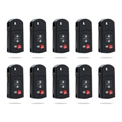 New Flip Remote Replacement for 2009/2010/2011/2012/2013 Mazda 6 2010-2013 Mazda 3, 2006-2015 Mazda MX-5 Miata with P/N: BGBX1T478SKE125-01, 662F-SKE12501 M4SA(10)