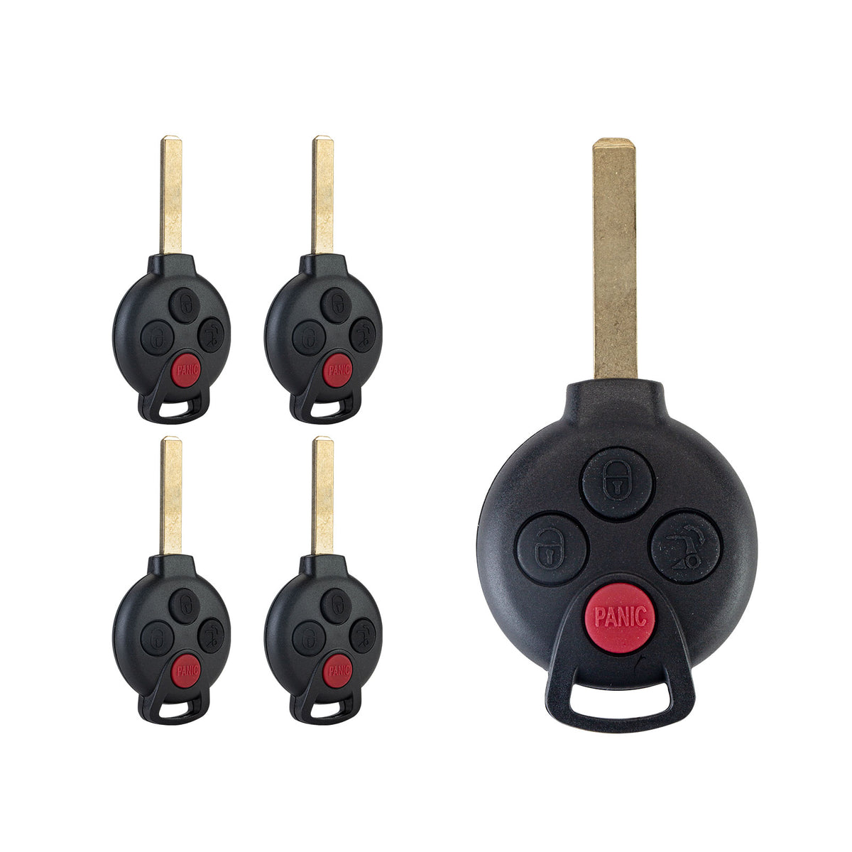Replacement Car Key Fob for Mercedes Benz 2005/2006/2007/2008/2009/ 2010/2011/2012/2013/2014/2015 Fortwo with FCC ID: KR55WK45144, 267T-5WK45144, TA-2007/080 7941chip 315MHz B4SA