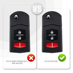 New Flip Remote Replacement for 2005/2006/2007/2008 Mzda 6 RX8 with FCC ID: KPU41788 M3SB