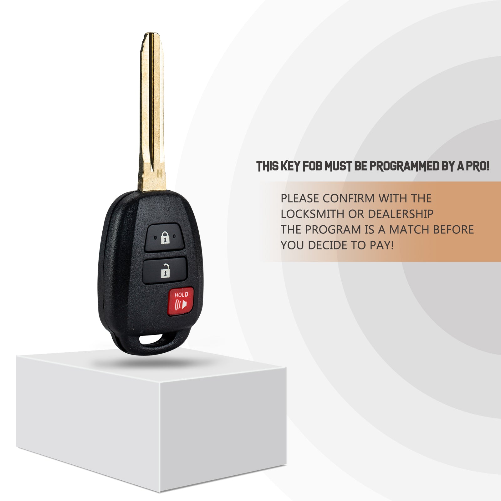 New Key Fob Replacement for 2013/2014/2015 Toyota Rav4 2014-2016 Prius C V with P/N: HYQ12BEL, H Chip T3SC