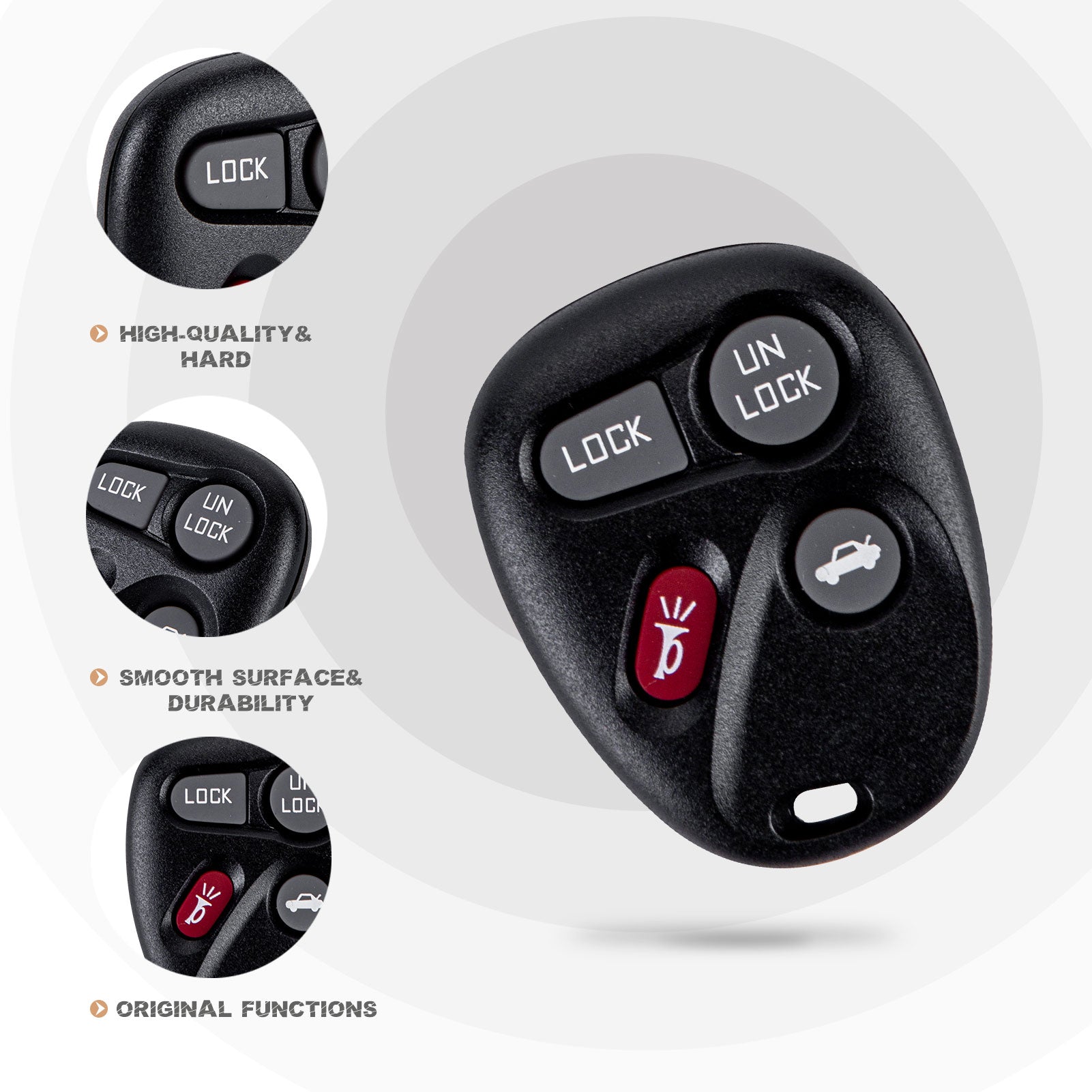 New Keyless Entry Replacement Car Key Fob for Envoy Trailblazer with FCC ID: MYT3X6898B GM # 15051014, 15008008, 15008009 C4RF(5)