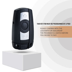Car Key Fob Replacement for 328i xDrive 328xi 2007/2008/2009/2010/2011 with FCC ID: KR55WK49127, KR55WK49123 B3RA(5)
