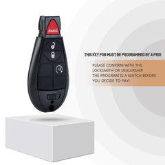 Brand New Car Key Fob Replacement for 2013/2014/2015/2016/2017 RAM 1500 with FCC ID: GQ4-53T D4RE(5)