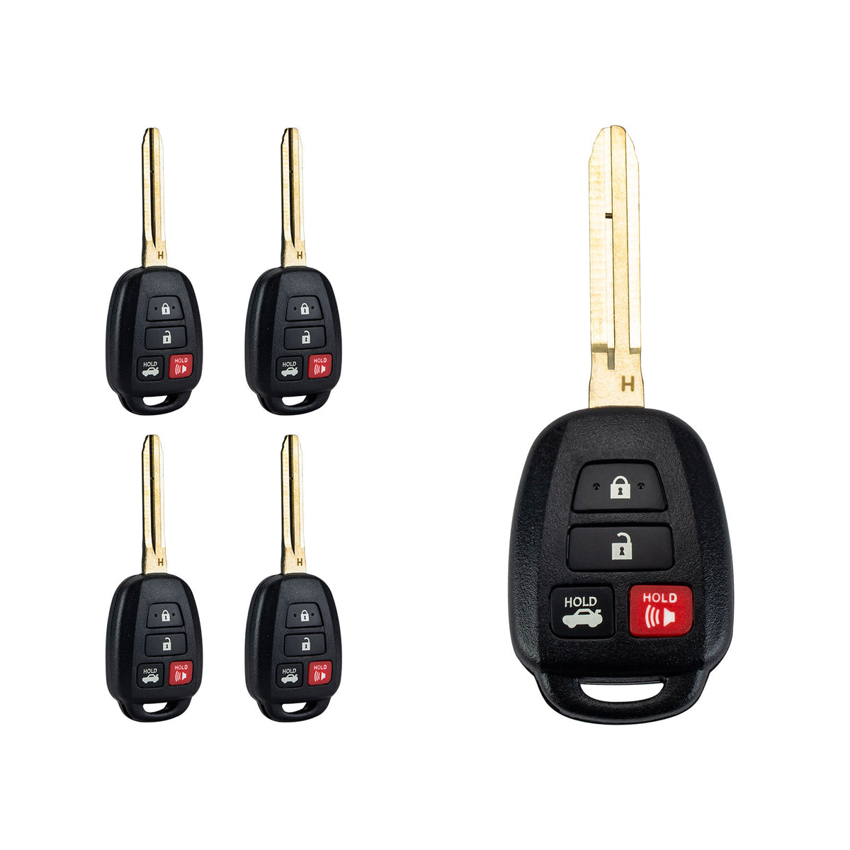 New Replacement Car Key Fob for 2014/2015/2016/2017 Camry ONLY with FCC ID: HYQ12BEL H CHIP T4SC(5)