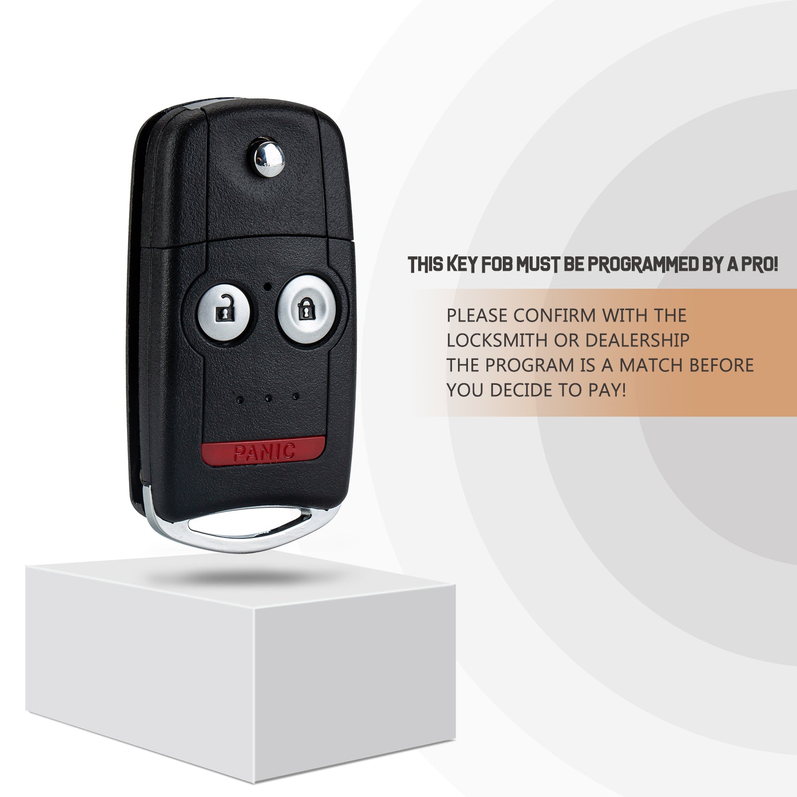New Car Key Fob Replacement for 2007/2008/2009/2010/2011/2012/2013 RDX MDX with FCC ID: N5F0602A1A A3SA