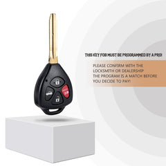 New Keyless Entry Replacement Car Key Fob for Corolla with FCC ID: GQ4-29T G T4SD(5)
