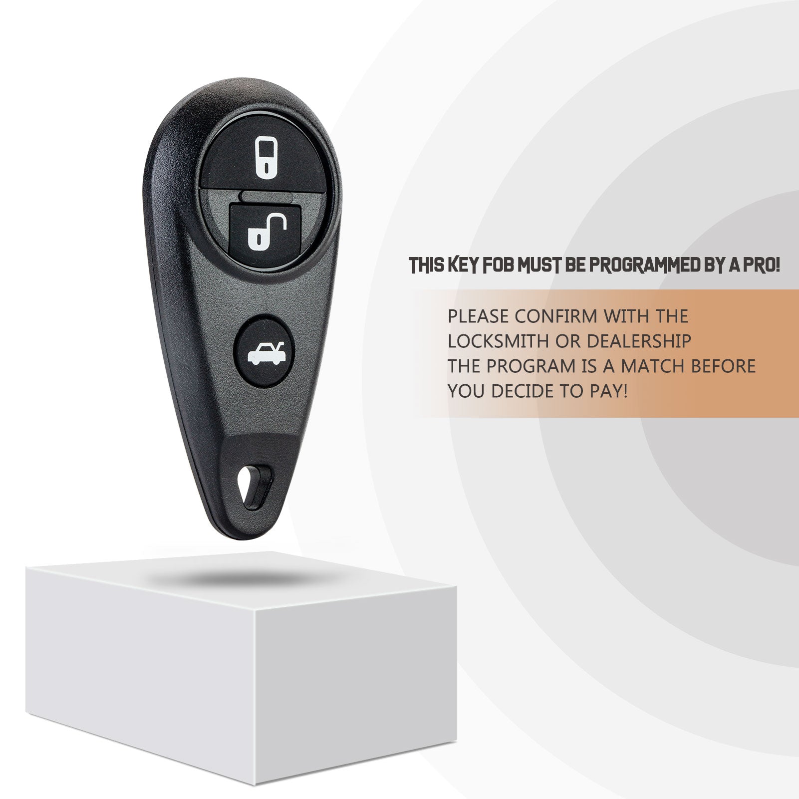 Replacement Car Key Fob for Sub-ru Forester Impreza Legacy Outback with P/N: NHVWB1U711, 3495A-WB1U711 G4RF
