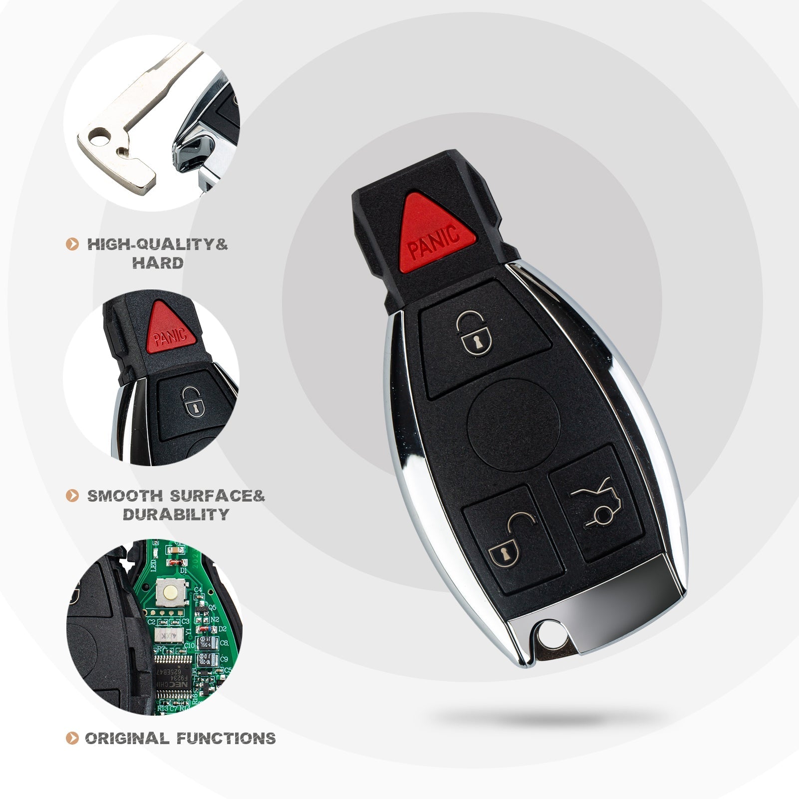 New Replacement Key Fob for 705 Moto 1997-2000, NEC 2001-2005, NEC 2006-2010,BGA 2011 Onwards with FCC ID: IYZ3312, IYZDC B4RA(10)