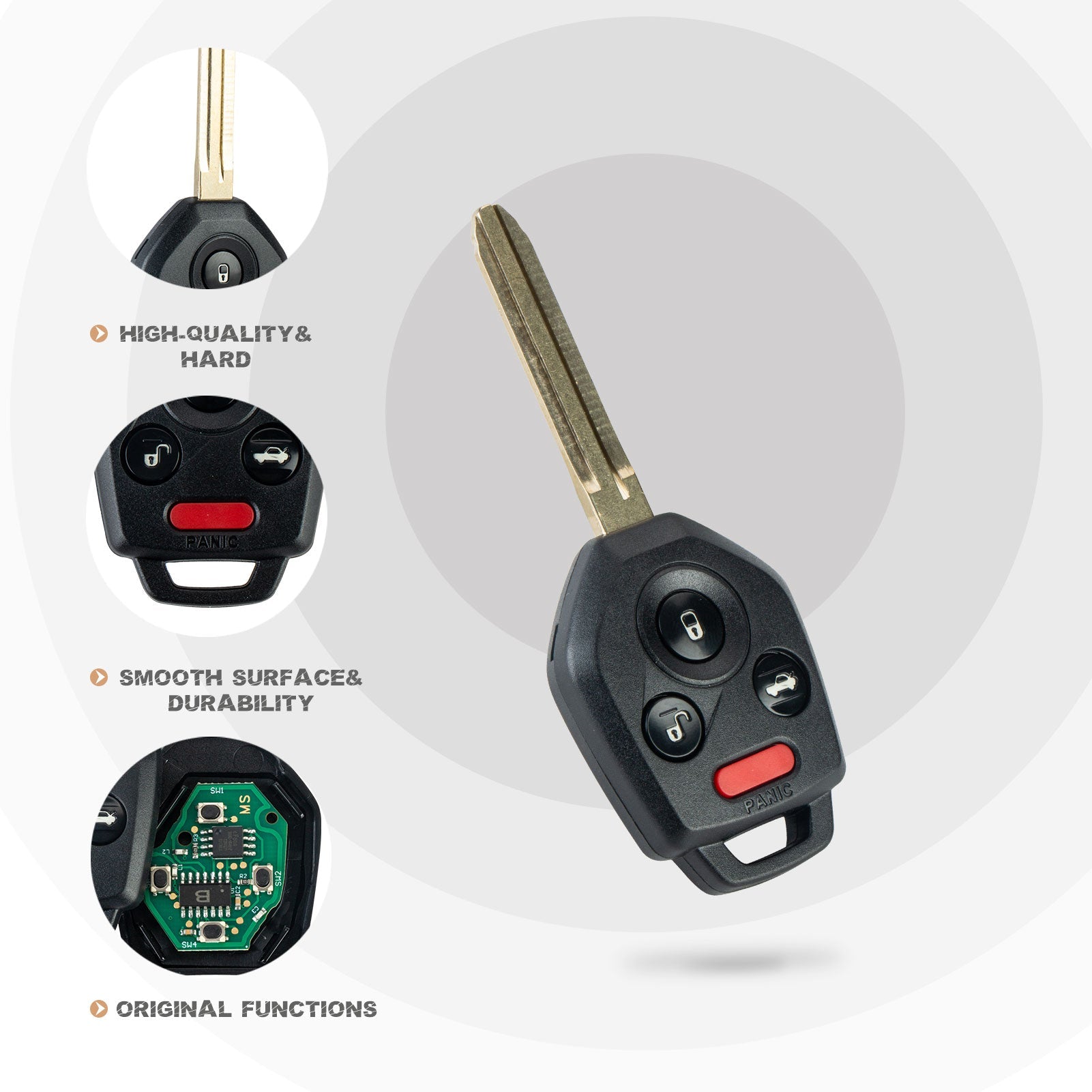 Car Key Fob Replacement for 2012 2013 2014 2015 2016 2017 SUBARU Forester Impreza Legacy WRX Sti XV with FCC ID: CWTWB1U811 G CHIP KR-G4SEV05