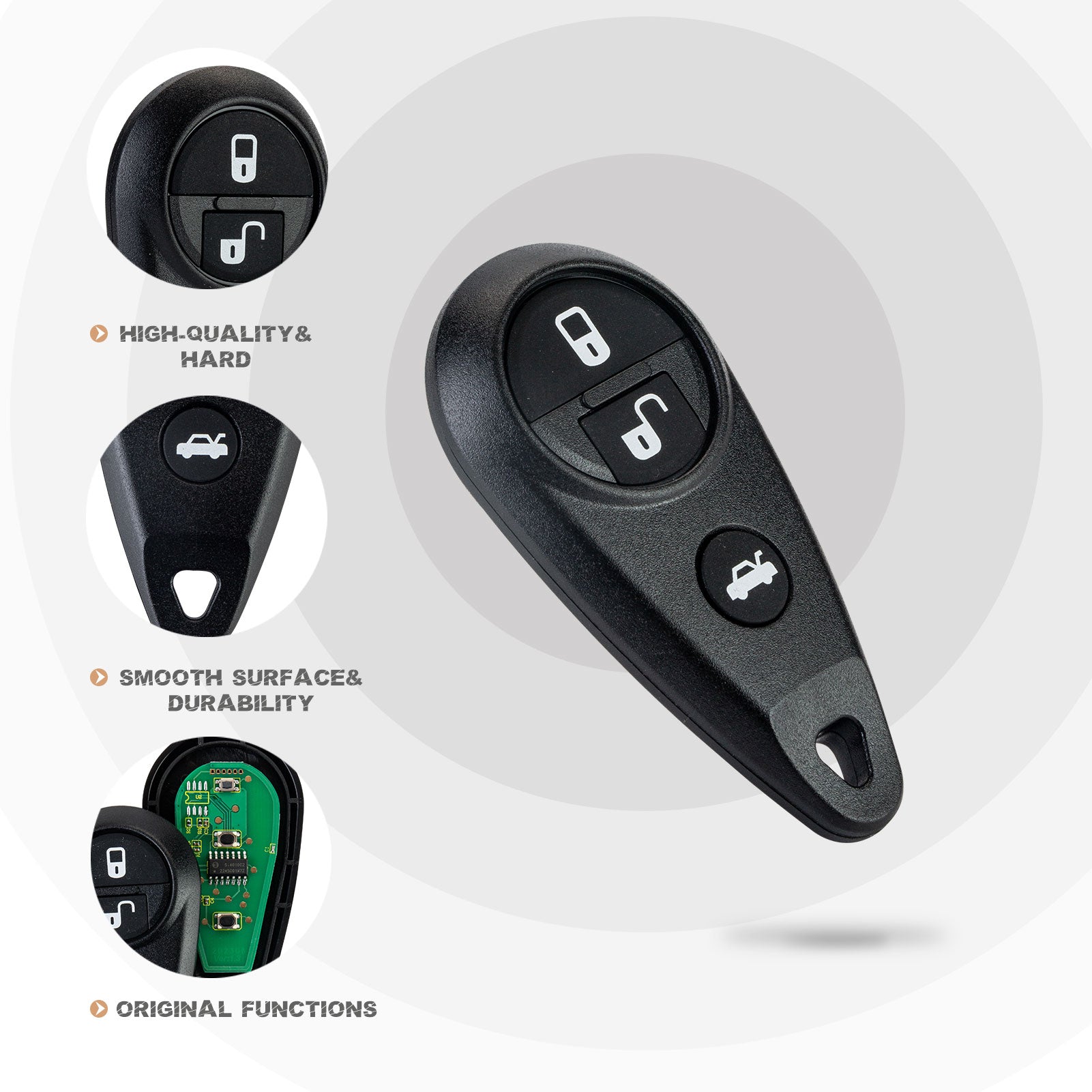 Replacement Car Key Fob for Sub-ru Forester Impreza Legacy Outback with P/N: NHVWB1U711, 3495A-WB1U711 G4RF
