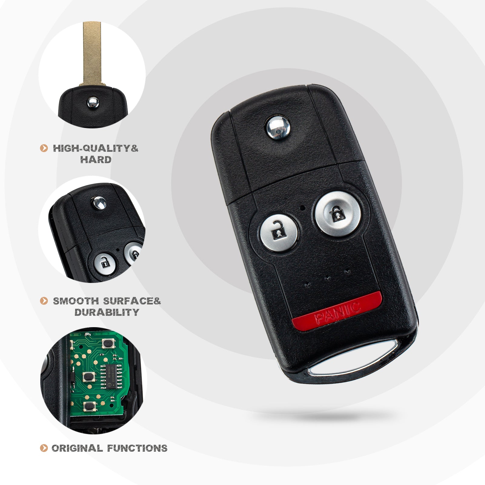 New Car Key Fob Replacement for 2007/2008/2009/2010/2011/2012/2013 RDX MDX with FCC ID: N5F0602A1A A3SA