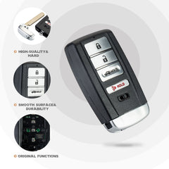Replacement Car Key Fob for 2015/2016/2017/2018 Acura ILX RLX TLX with FCC ID: KR5V1X 313.8MHZ A4RB