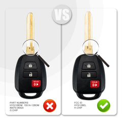 New Key Fob Replacement for 2013/2014/2015 Toyota Rav4 2014-2016 Prius C V with P/N: HYQ12BEL, H Chip T3SC