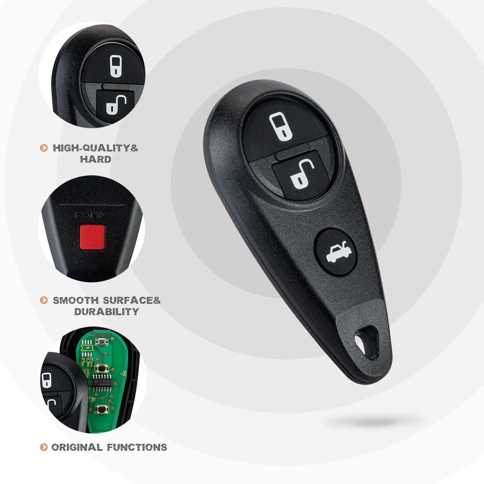 Car Key Fob Replacement for S-baru Forester Outback Legacy Impreza WRX with FCC ID: CWTWB1U819 433MHZ KR-G4RD