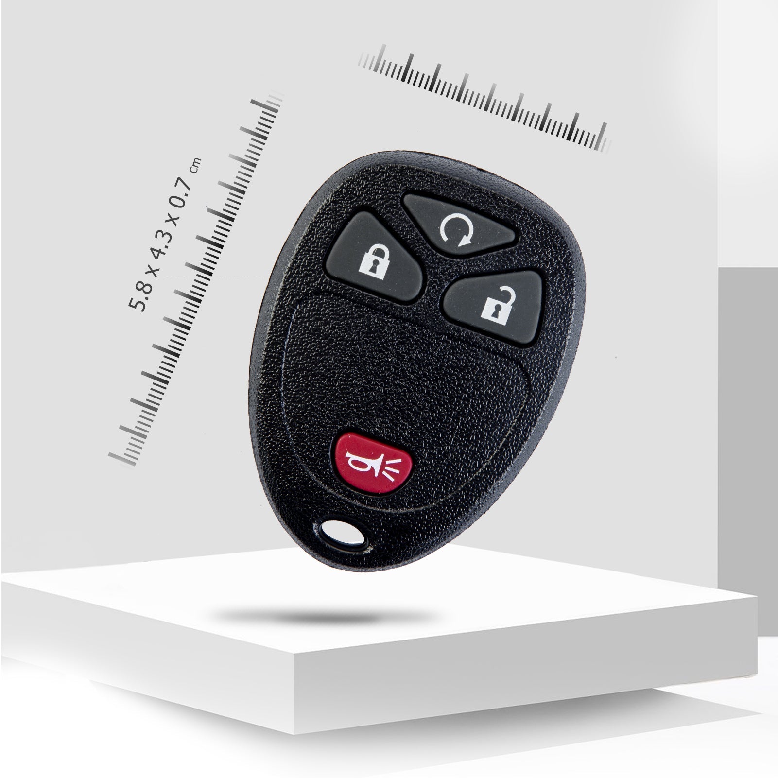 New Keyless Entry Replacement Car Key Fob for 2006/2007/2008/2009/2010/2011 HHR with FCC ID: KOBGT04A and Part No.15114374 C4RE(10)