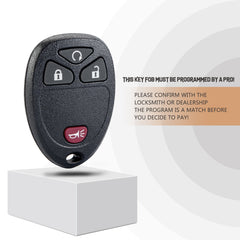 New Keyless Entry Replacement Car Key Fob for 2006/2007/2008/2009/2010/2011 HHR with FCC ID: KOBGT04A and Part No.15114374 C4RE(10)