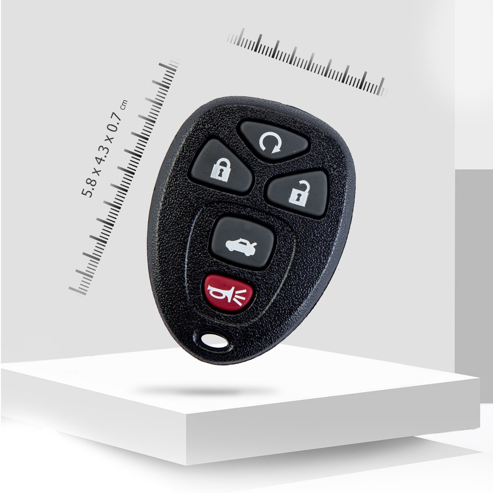 New Keyless Entry Replacement Car Key Fob for 2006/2007/2008/2009/2010/2011/2012/2013 Impala with GM # 15912860/OUC60221/OUC60270 C5RA(5)