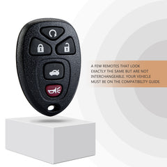 New Keyless Entry Replacement Car Key Fob for 2006/2007/2008/2009/2010/2011/2012/2013 Impala with GM # 15912860/OUC60221/OUC60270 C5RA(5)