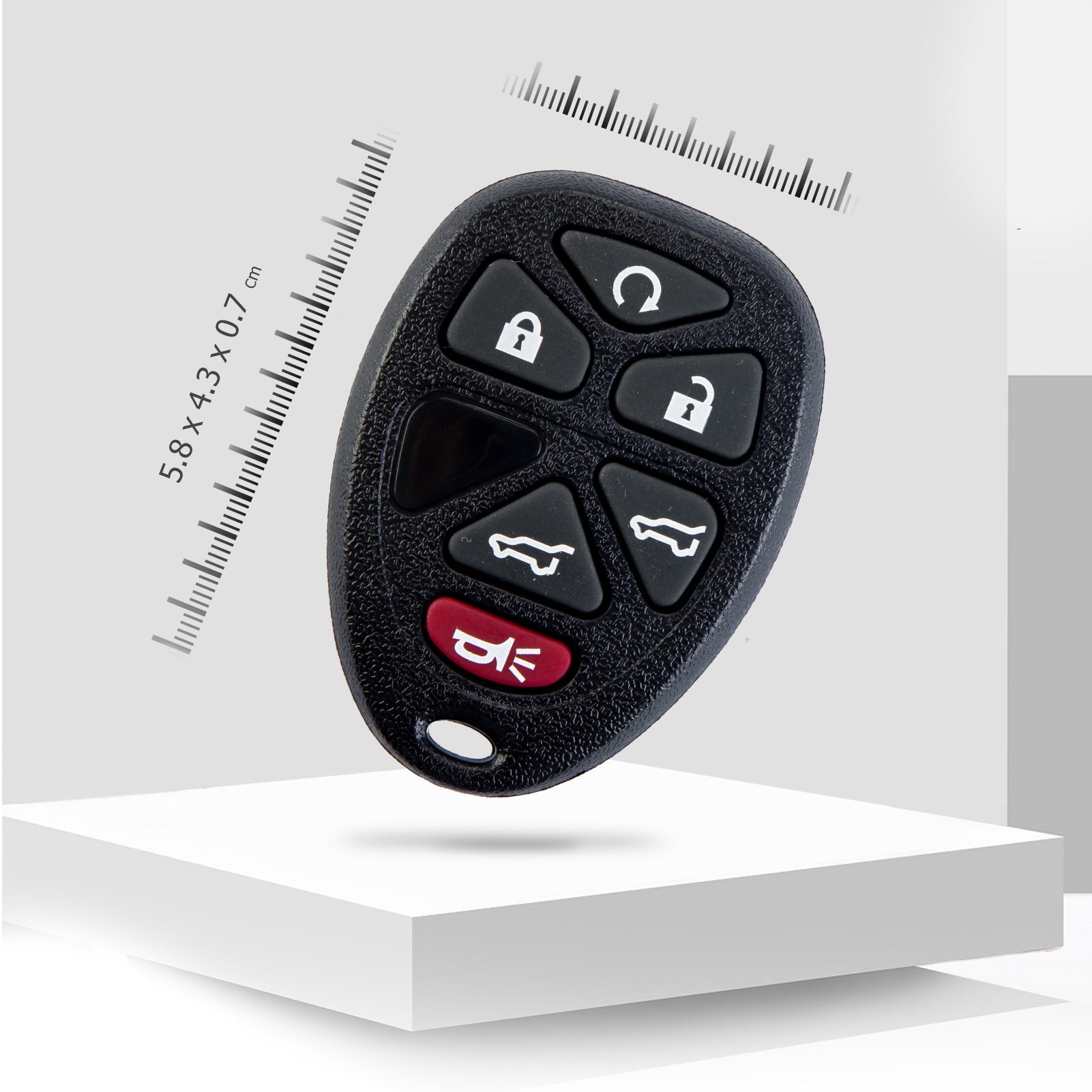 New Keyless Entry Replacement Car Key Fob for Tahoe Suburban Yukon etc. with FCC ID: OUC60270 C6RA(5)