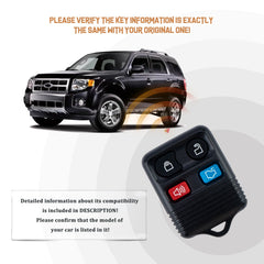 New Keyless Entry Replacement Car Key Fob for Escape Expedition Explorer Focus Fusion Mustang Taurus Escort Navigator Town Car with DIY Programming FCC ID: CWTWB1U212 F4RA(5)