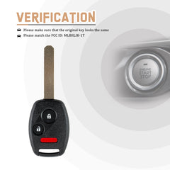 New Keyless Entry Replacement Car Key Fob for Accord / CR-V / CR-Z / Fit / Insight 2007 2008 2009 2010 2011 2012 2013 2014 2015 with FCC ID: MLBHLIK-1T H3SC(10)