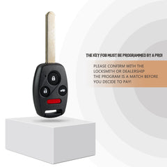New Keyless Entry Replacement Car Key Fob for 2003/2004/2005/2006/2007 Accord FCC ID:OUCG8D-380H-A with 46 CHIP H4SA(10)