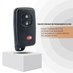 Smart Remote Replacement for Toyota 4Runner Prius C V Venza with New Emergency Key Blade FCC ID:HYQ14ACX/271451-5290 T3RE(10)