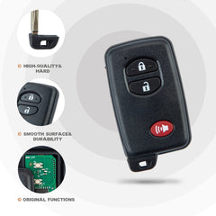 Smart Remote Replacement for Toyota 4Runner Prius C V Venza with New Emergency Key Blade FCC ID:HYQ14ACX/271451-5290 T3RE(10)