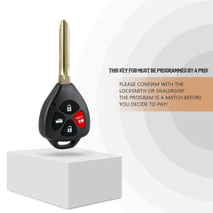 New Keyless Entry Replacement Car Key Fob for 2007/2008/2009/2010 Camry Part # HYQ12BBY/1511A-12BBY/89070-06232/89070-06231/89070-06232 T4SA(5)