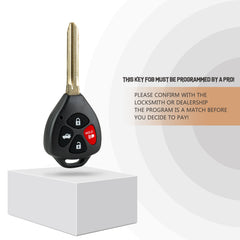New Keyless Entry Replacement Car Key Fob for 2007/2008/2009/2010 Camry Part # HYQ12BBY/1511A-12BBY/89070-06232/89070-06231/89070-06232 T4SA